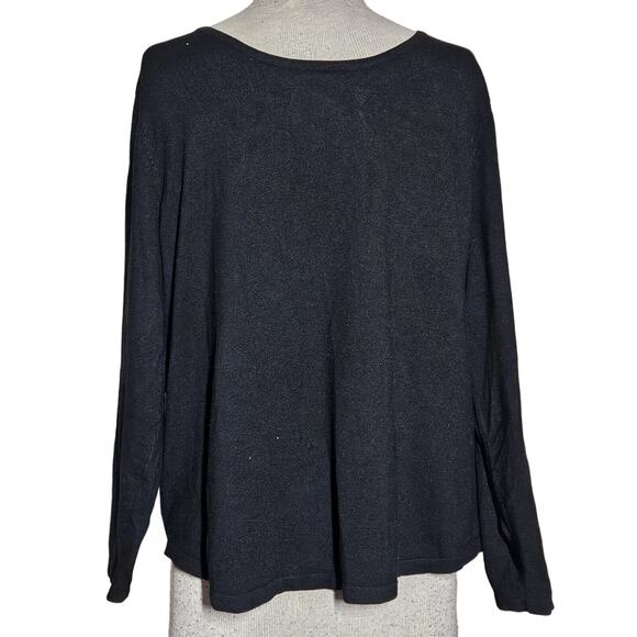 Chicos Black Sweater with Zipper Detail Size Medium - Picture 1 of 3